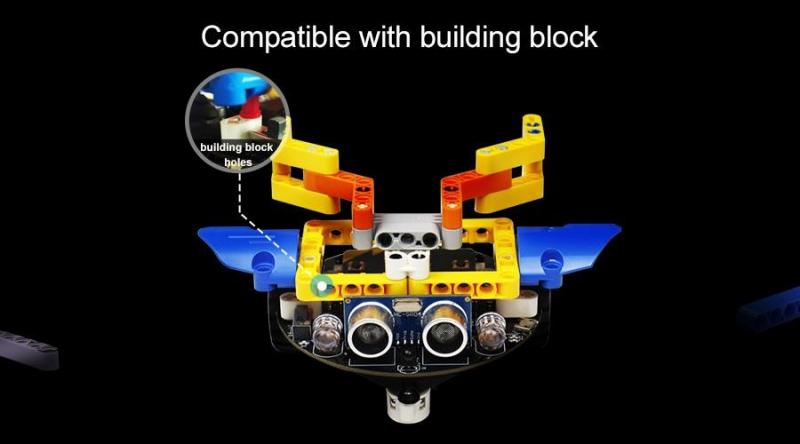 Robot tiny car bit lắp ghép  với lego