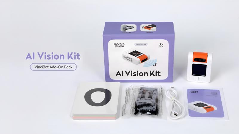 Bộ phụ kiện đi kèm gồm cáp Type-C, mảnh ghép cơ khí và 40 thẻ hình ảnh Vision Cards chuyên dụng.
