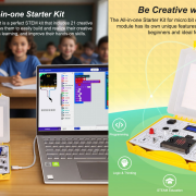 All-in-one Starter Kit for micro:bit hỗ trợ học lập trình và thực hành STEM Bộ kit học tập micro:bit tích hợp nhiều module điện tử, hỗ trợ học sinh thực hành lập trình, điện tử và các dự án STEM trực quan.