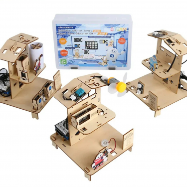Bộ Học Tập Nhà Thông Minh 3 Trong 1 Arduino QE023 giúp học sinh khám phá lập trình, cảm biến, điều khiển thiết bị và các nguyên lý cơ bản của hệ thống Smart Home thông qua mô hình trực quan.